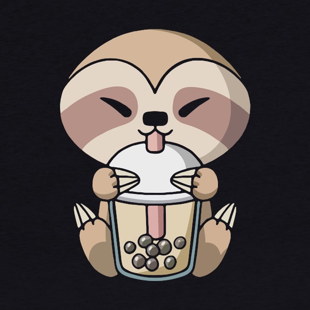 Boba Milk Tea Sloth by Amanda Patterson 